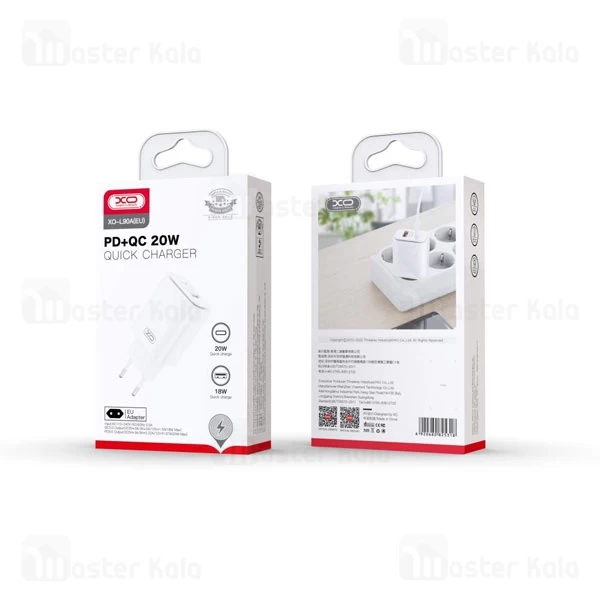 شارژر دیواری ایکس او XO L90A Quick Charger توان 20 وات 