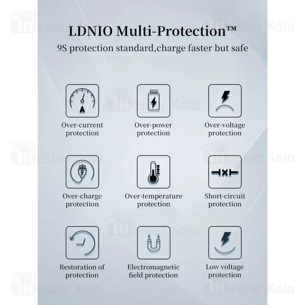 هاب شارژر 6 پورت الدینیو LDNIO Q605 توان 120 وات