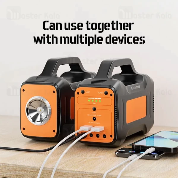 پاوربانک 12000 باوین Bavin PS03 Power Station همراه چراغ قوه