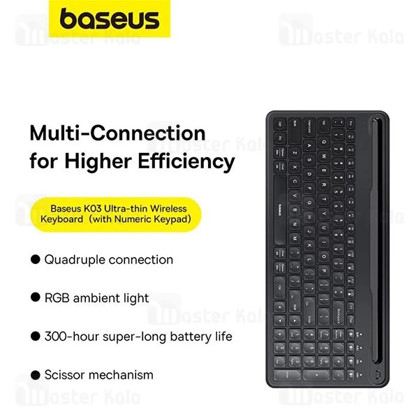 کیبورد بلوتوث بیسوس Baseus K03 Ultra-thin Wireless Keyboard