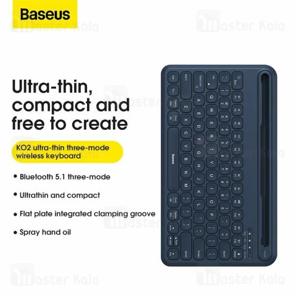 کیبورد بلوتوث بیسوس Baseus K02 Wireless Keyboard مخصوص تبلت