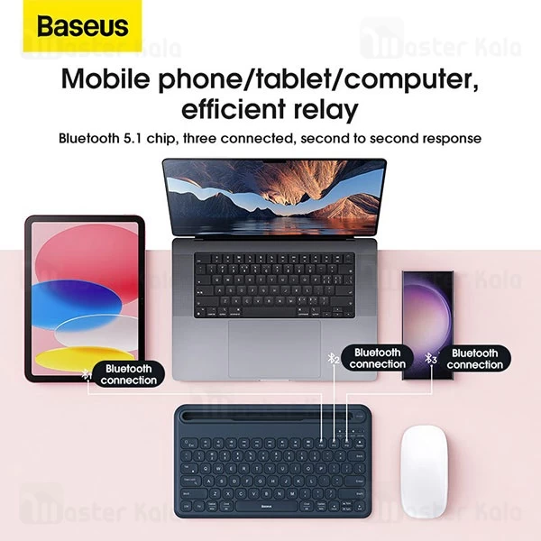 کیبورد بلوتوث بیسوس Baseus K02 Wireless Keyboard مخصوص تبلت