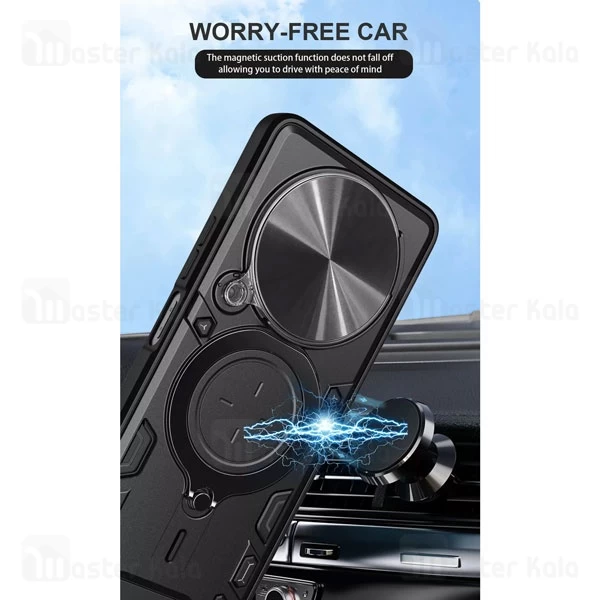 قاب ضد ضربه مگنتی Xiaomi Redmi A3 Magnetic Support Case دارای محافظ دوربین