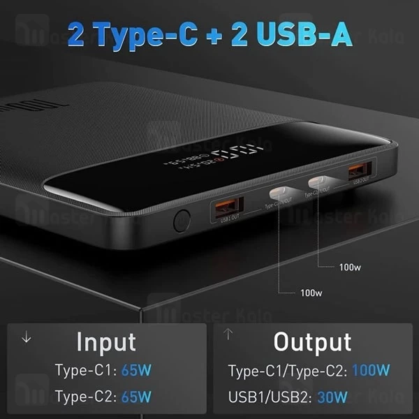 پاوربانک 20000 بیسوس Baseus PPBLD100HD Blade Series PPBL000301 توان 100 وات