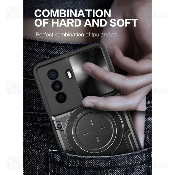 قاب ضد ضربه مگنتی هوآوی Huawei Nova Y71 Magnetic Support Case دارای محافظ دوربین