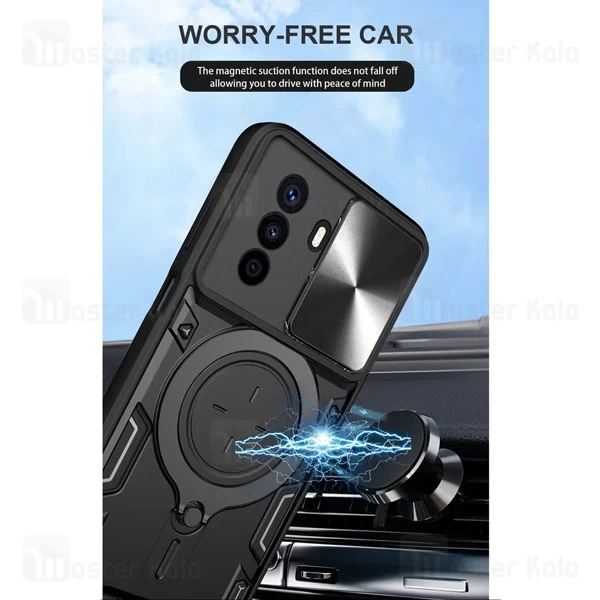 قاب ضد ضربه مگنتی هوآوی Huawei Nova Y71 Magnetic Support Case دارای محافظ دوربین
