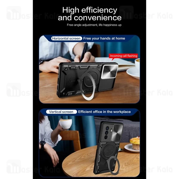 قاب ضد ضربه مگنتی هوآوی Huawei Nova Y71 Magnetic Support Case دارای محافظ دوربین