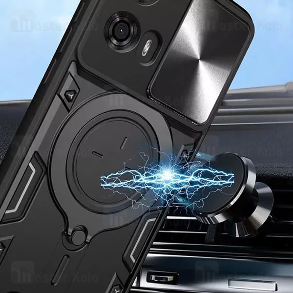 قاب ضد ضربه مگنتی موتورولا Motorola Moto G24 Magnetic Support Case دارای محافظ دوربین
