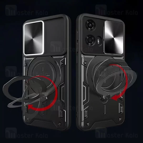 قاب ضد ضربه مگنتی موتورولا Motorola Moto G24 Magnetic Support Case دارای محافظ دوربین