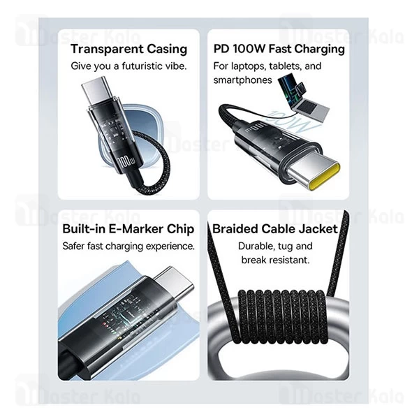 کابل Type C به Type C بیسوس Baseus CB000092 GEM charging P10373000111-00