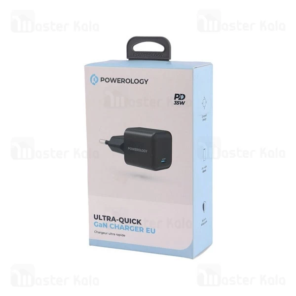 شارژر دیواری پاورولوژی Powerology Ultra-Quick GaN Charger P35WSPCEU توان 35 وات 
