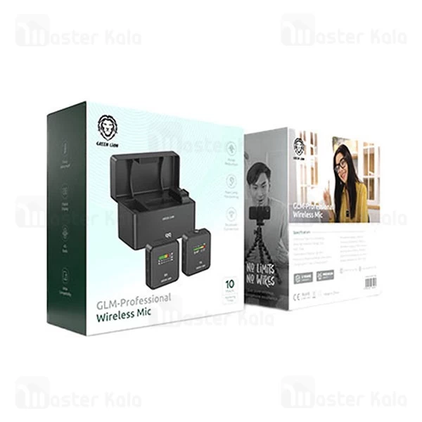 میکروفون یقه‌ ای گرین لاین Green Lion GLM-Professional Wireless Microphone دارای 2 فرستنده