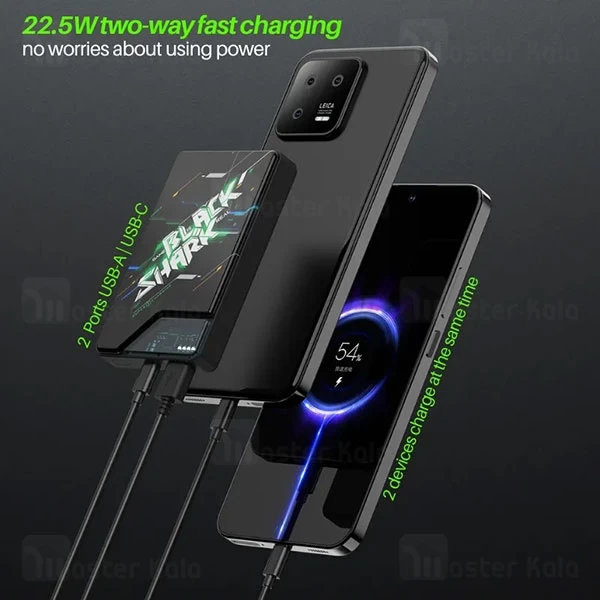 پاوربانک وایرلس 10000 شیائومی Xiaomi Black Shark BPB08 10000mAh Cyber Magnetic توان 22.5 وات