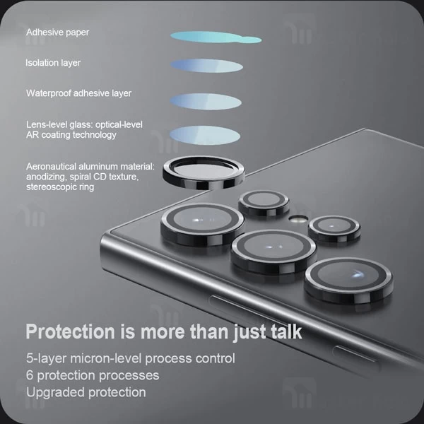 محافظ لنز دوربین فلزی نیلکین سامسونگ Samsung S24 Ultra Nillkin CLRFilm Camera 