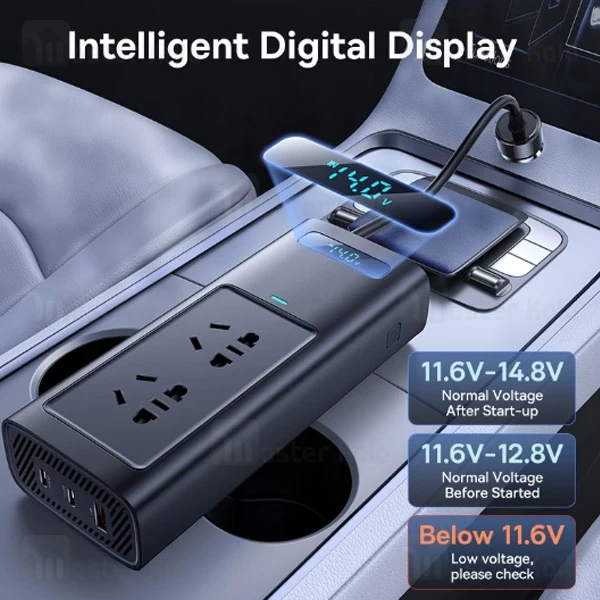 شارژر فندکی و چند راهی بیسوس Baseus BS-CI15-03 Power Inverter CGNB020101 توان 150 وات