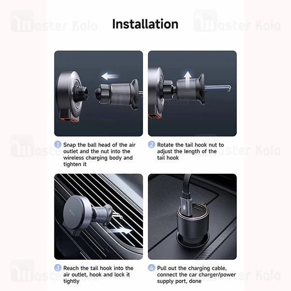 هولدر و شارژر وایرلس دریچه کولری مگنتی مک دودو Mcdodo CH-3000