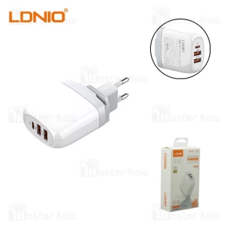شارژ دیواری الدینو LDNIO A3511Q توان 65 وات به همراه کابل Type C