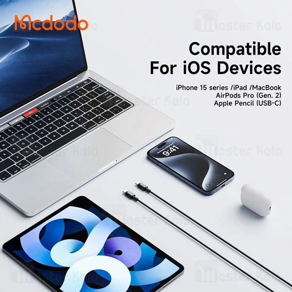 کابل Type-C به Type-C مک دودو Mcdodo CA-277 طول 1.2 متر توان 60 وات