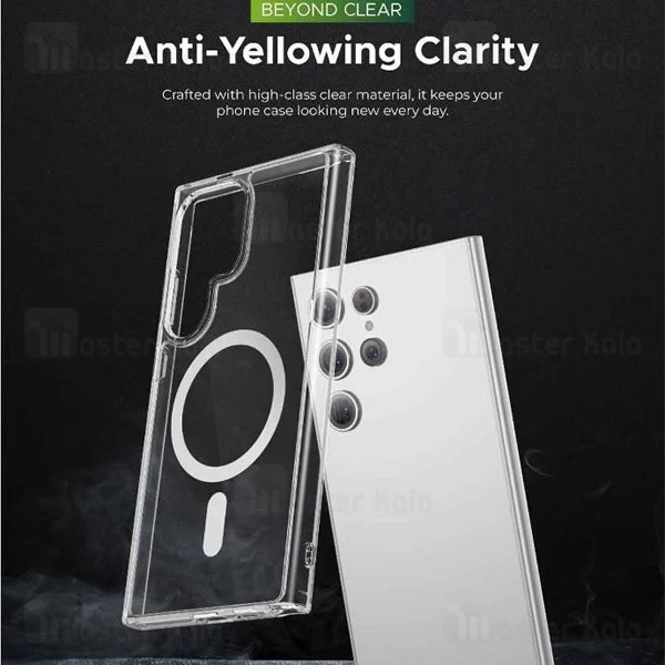 قاب محافظ مگنتی گرین لاین سامسونگ Samsung Galaxy S24 Ultra Green Lion MagSafe Crystal GNMAGCRCS24UCL