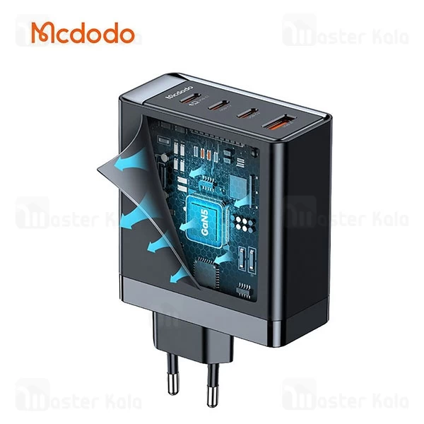 شارژر دیواری مک دودو Mcdodo CH-514 GaN PD 3XType C USB Charger توان 120 وات همراه کابل