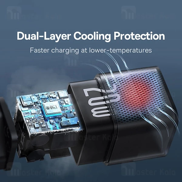 شارژر دیواری فست شارژ بیسوس Baseus GAN5S 1C 20W P10162503113-00 EU توان 20 وات