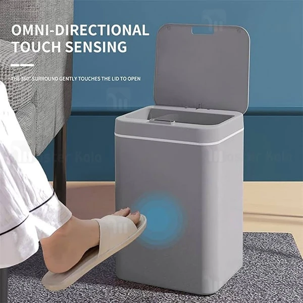 سطل زباله هوشمند گرین لاین Green Ecosense GNSECODUSTBGY Smart Trash Bin ظرفیت 14 لیتر