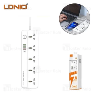 چند راهی برق و شارژر الدینیو LDNIO SC5415 دارای 4 پورت