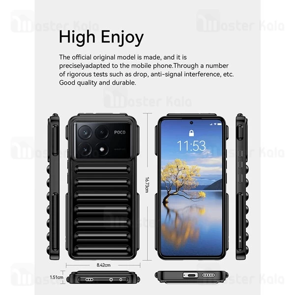 قاب کپسولی ضد ضربه شیائومی Xiaomi Poco X6 Pro Pro 5G TPU Capsule Shockproof