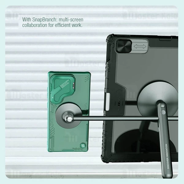 قاب محافظ مگنتی نیلکین سامسونگ Samsung S24 Ultra Nillkin IceBlade Magnetic Prop Case با محافظ دوربین