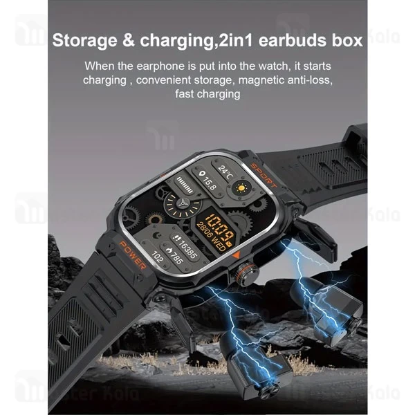 ساعت هوشمند و هندزفری بلوتوث گرین لاین Green Lion Fit-Gear GNFITGRSW