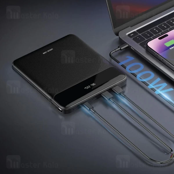 پاوربانک 20000 گرین لاین Green Lion Ultra Thin توان 100 وات همراه با کابل متصل