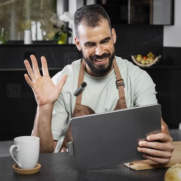 میکروفون بی سیم پرودو Porodo Dual Mic Lavalier Wireless Microphone دارای 2 فرستنده