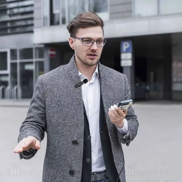 میکروفون بی سیم پرودو Porodo Wireless Lavalier Microphone PD-2MLAVCC دارای 2 فرستنده