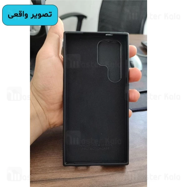 قاب محافظ چرمی Samsung Galaxy S24 Ultra Piblue Leather Protectiveshell دارای محافظ دوربین