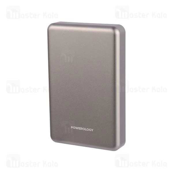 پاوربانک وایرلس 10000 مگ سیف پاورولوژی Powerology Magsafe Aluminum Power Bank PPBCHA34 توان 20 وات