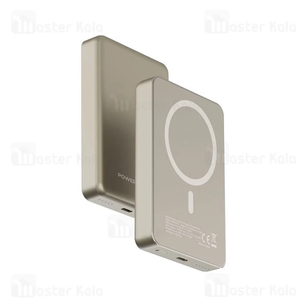 پاوربانک وایرلس 10000 مگ سیف پاورولوژی Powerology Magsafe Aluminum Power Bank PPBCHA34 توان 20 وات