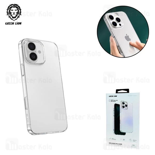 قاب محافظ گرین لاین آیفون Apple iPhone 16 Green Lion Delgado PC Case