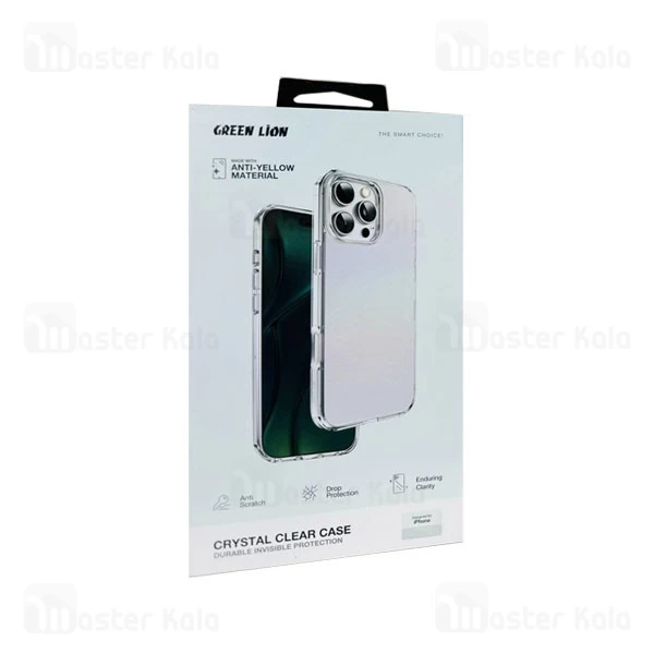 قاب محافظ گرین لاین آیفون Apple iPhone 16 Green Lion Crystal Clear Case
