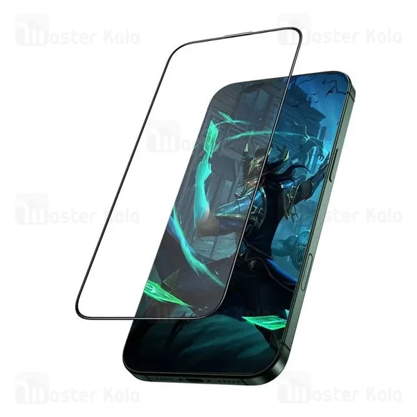 گلس حریم شخصی تمام صفحه تمام چسب آیفون گرین لاین Apple iPhone 16 Pro Green Lion 9H Steve Matte