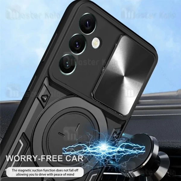 قاب ضد ضربه مگنتی Samsung Galaxy M14 4G / M14 4G Magnetic Support Case دارای محافظ دوربین