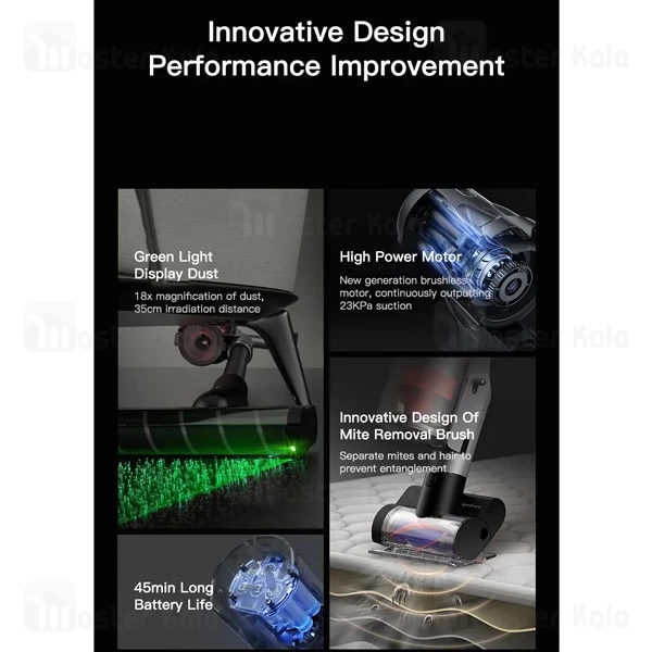 جارو شارژی شیائومی Xiaomi Deerma T30W Vacuum Cleaner توان 240 وات