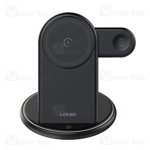 استند و شارژر وایرلس چند کاره مگنتی الدینیو Ldnio WL02 توان 15 وات با قابلیت شارژ اپل واچ