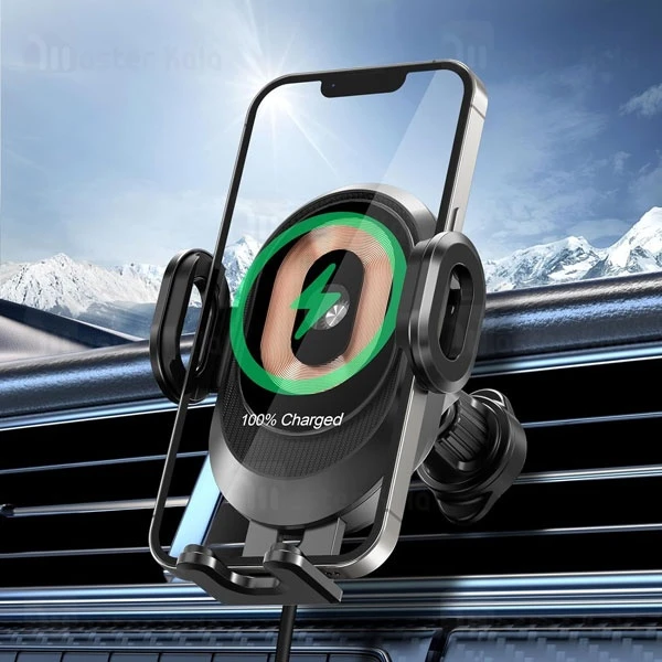 هولدر و شارژر وایرلس مگنتی دریچه کولر بیوا Biva BH-29 Car Wireless Charging Phone Holder توان 15 وات