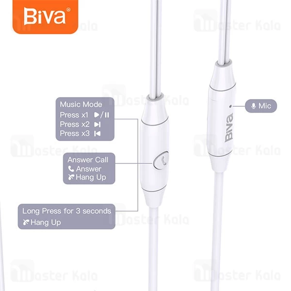 هندزفری سیمی بیوا Biva HF-10 Original Focus