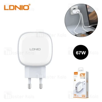 شارژر دیواری الدینیو Ldnio Q3611 GaN توان 67 وات همراه با کابل