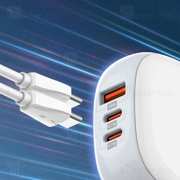 شارژر دیواری الدینیو Ldnio Q3611 توان 67 وات همراه با کابل