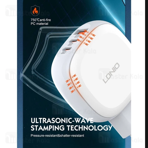 شارژر دیواری الدینیو Ldnio Q3611 توان 67 وات همراه با کابل