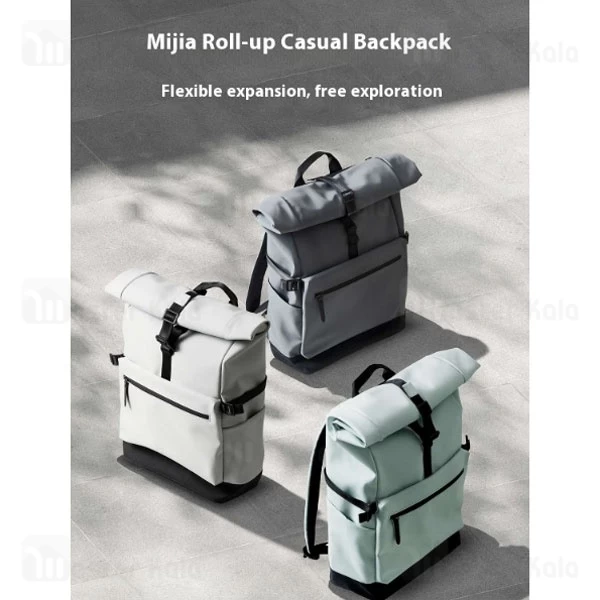 کوله شیائومی Xiaomi Mijia Rolled-edge Casual Backpack مناسب برای لپ تاپ 15.6 اینچ