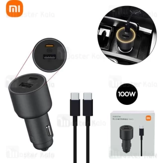 شارژر فندکی فست شارژ شیائومی Xiaomi 1A1C MDY-16-ER Car Charger Fast Charging توان 100 وات با کابل