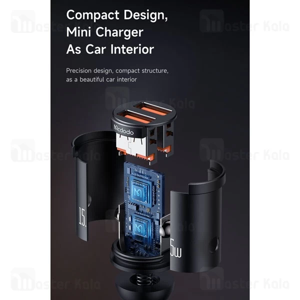 شارژر فندکی 2 پورت مک دودو Mcdodo CC-295 توان 15.5 وات